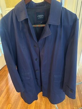 Charles Tyrwhitt Navy Blue Trench Coat